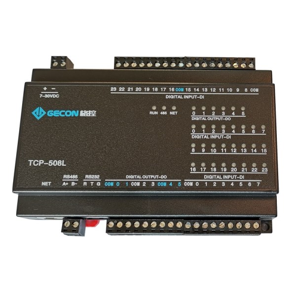24DI switch input 6 way DO relay output RJ45 Ethernet TCP module Modbus controller
