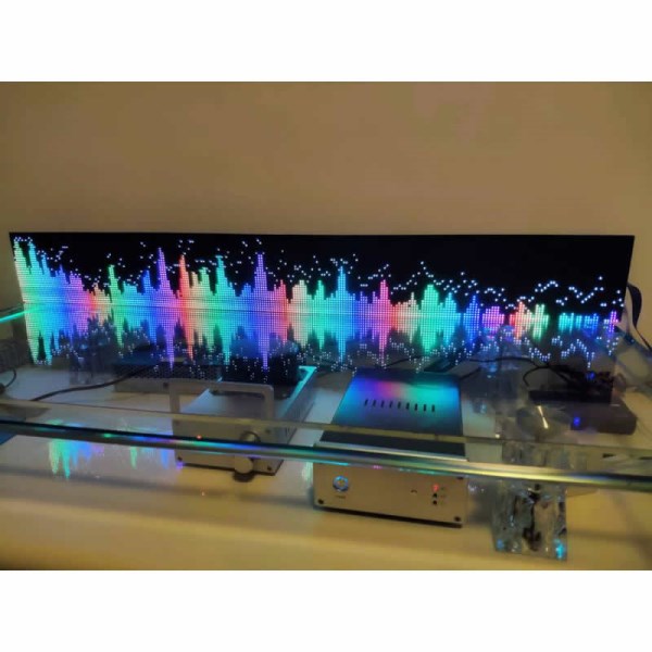 Professional full color RGB sound control remote control music spectrum display KTV rhythm light 160 mode new product 4xP5 P4