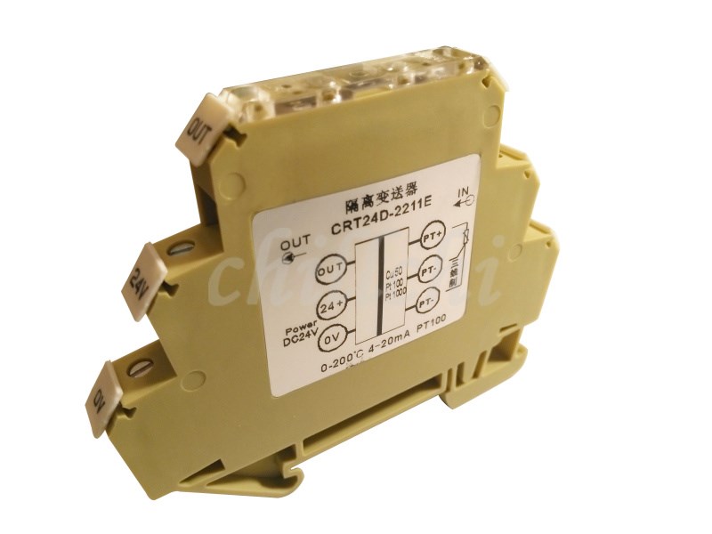 High precision industrial grade ultra-thin PT100 PT1000 Cu50 temperature transmitter 0-10V 4-20mA