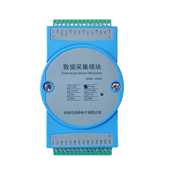 4-channel8-channel PT100 thermal resistance input temperature acquisition module transmitter to RS485 MODBUS DAM4402