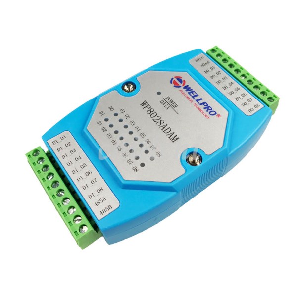 Digital input and output modules switch module isolated 8DI 8DO RS485 MODBUS communications