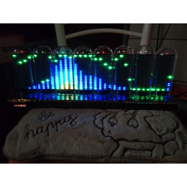 Quasi-Neon tube full-color music spectrum voice-controlled wire-controlled remote control clock animation 8 tubes 64 modes