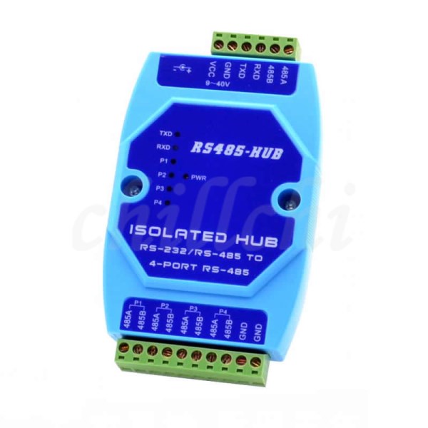 Industrial photoelectric isolation 4 channel RS485 line divider sharing device 485 splitter 485 HUB 1 input 4 out