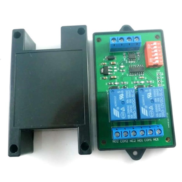 2 way switch quantity output relay controller RTU AT MODBUS command RS485 serial port PLC