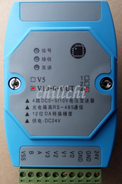4 road 0-10V voltage output generator transmitter photoelectric isolation 485 MODBUS RTU 0-10V protocol