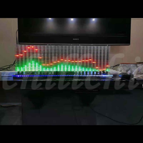 32-segment LED full-color music beating spectrum 3D acrylic remote control voice control line control clock animation fast DIY
