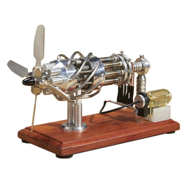 Stirling swashplate 16-cylinder aircraft engine model 8-cylinder thermal power can start a micro mini steam engine Student gift