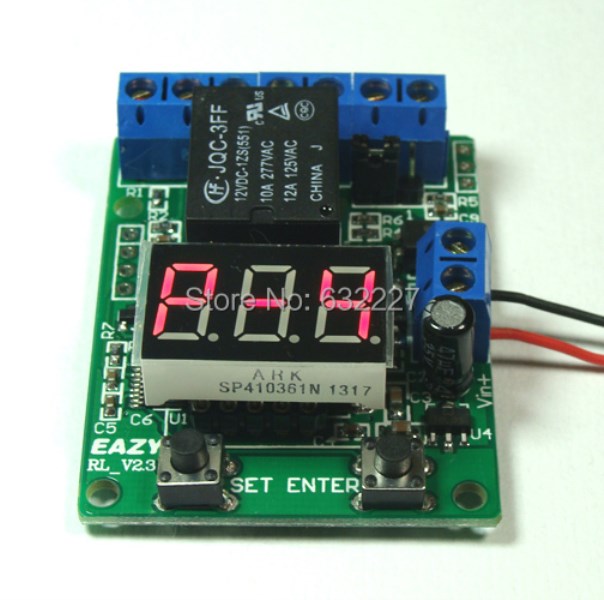 DS18B20 temperature thermostat voltage control relay timer relay voltage temperature timer monitoring