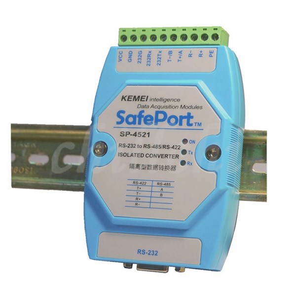 Active isolation type RS232 to RS422 RS485 converter lightning protection industry RS232 serial port conversion module