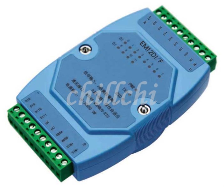 12 way discrete quantity frequency input isolation acquisition switch quantity module RS485 io MODBUS