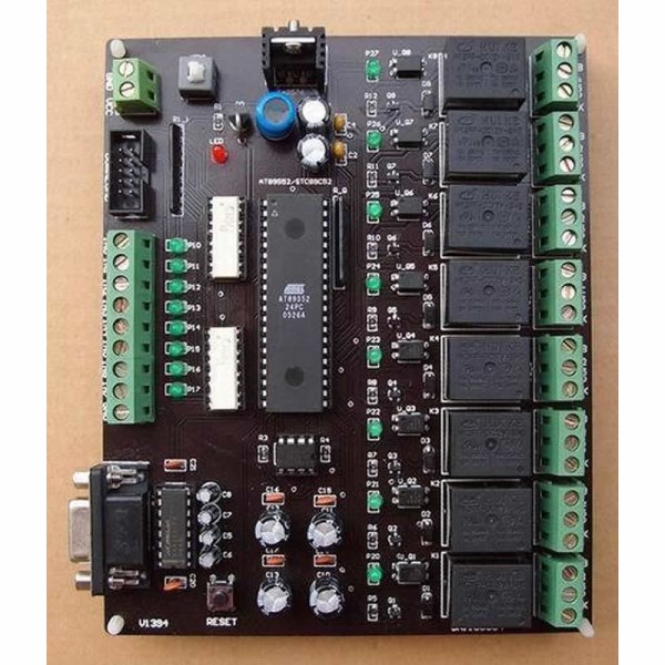 Eight 24-volt control relay industrial control panels with power storage ( supports AT89S52 STC89C52)