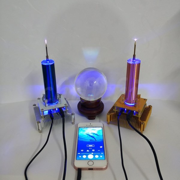 Music Tesla coil ion windmill ion wreath input anti-interference protection DIY experiment