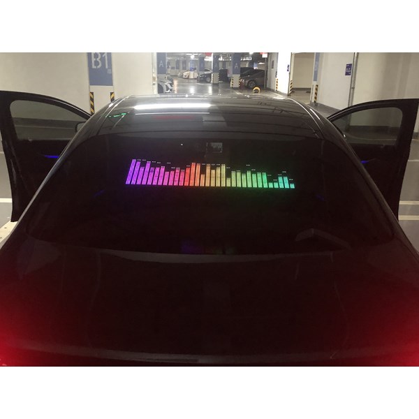 Car glass windshield audio amplifier modified LED ambient light, voice-activated music spectrum display, rhythm light