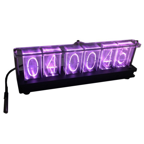 Analog glow tube clock LED creative glow clock DIY parts Full color led imitation glow tube clock as like IN14 clock