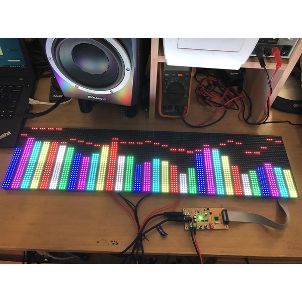 New Full Color RGB Music Spectrum Display Screen KTV Stage LED Rhythm Light 64 Mode brightness adjustable