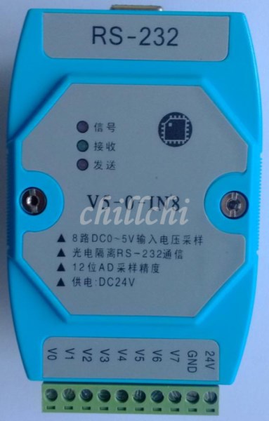 8 voltage analog measurement module RTU MODBUS protocol photoelectric isolation 232 communication