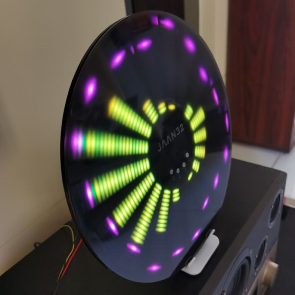 Circular disc full-color music spectrum display 64 kinds pattern effects Voice-controlled wire-controlled remote control