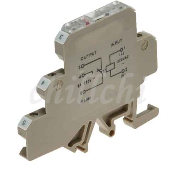 Power delay time relay, ultra-thin rail installation, 12V24VDC input, 1 conversion output