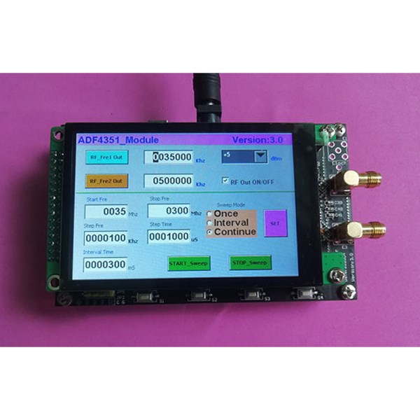 ADF4350ADF4351 module 3.5-inch capacitive color screen dot frequencysweep frequency RF signal source original