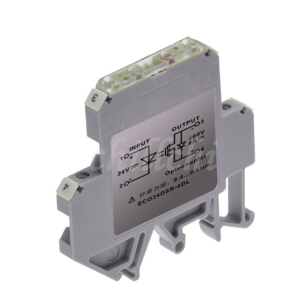 6mm ultra-thin rail mounted solid state relay, SSR module, switching current, 4A card and PLC expansion