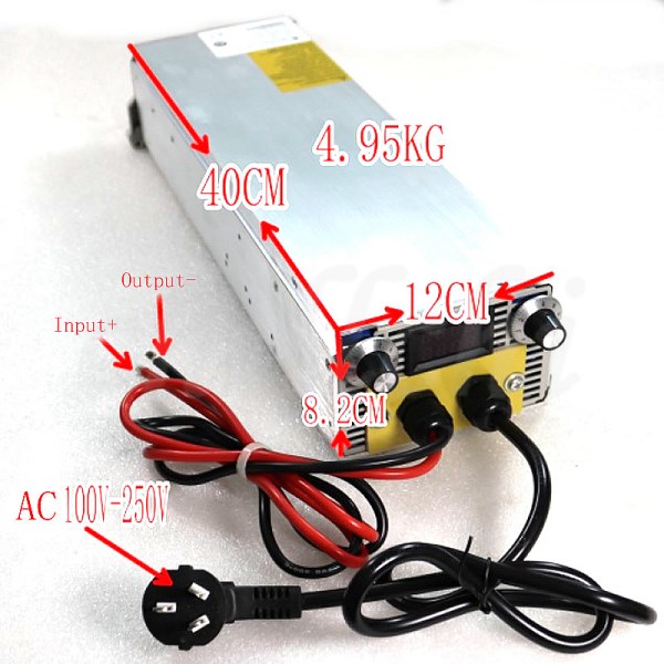 High-power lithium battery charger 0-130V 1A-20A adjustable