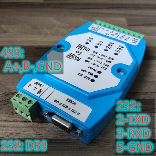Serial port 232 to 485 RS232 to 422 485 to 422 485 relay High-speed optocoupler isolation converter TVS surge protection