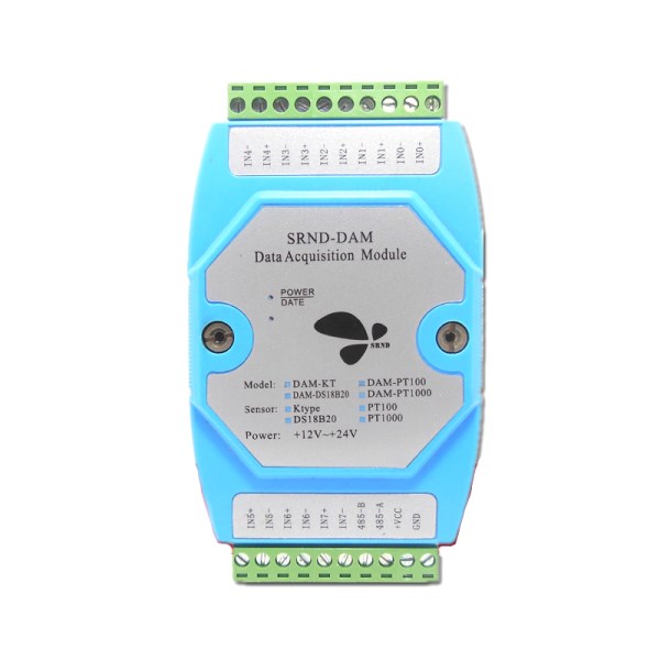 8 channel K type thermocouple acquisition module module thermocouple temperature transmitter Modbus protocol RS485 (A)