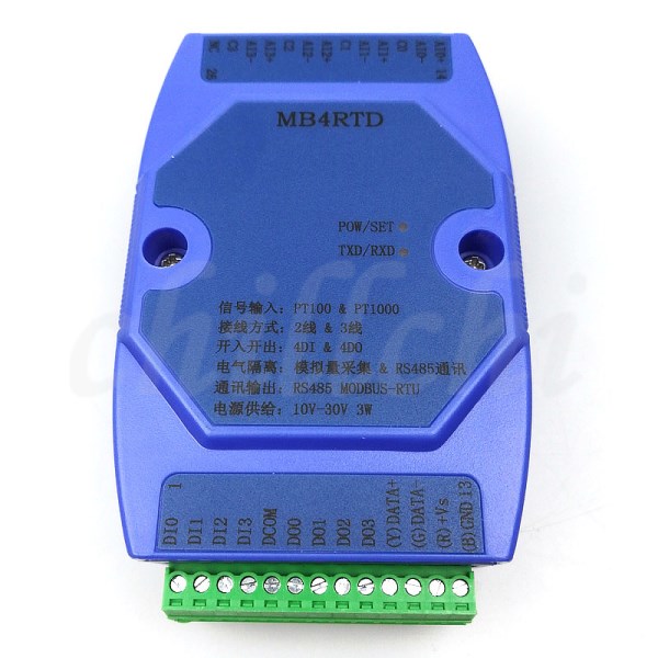 PT1000 PT100 4 way platinum resistance RTD high precision temperature acquisition module RS485 MODBUS