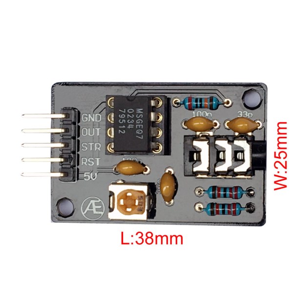 MSGEQ7 audio processing graphic equalization filter signal analysis module single chip microcomputer（SMC) PIC AVR