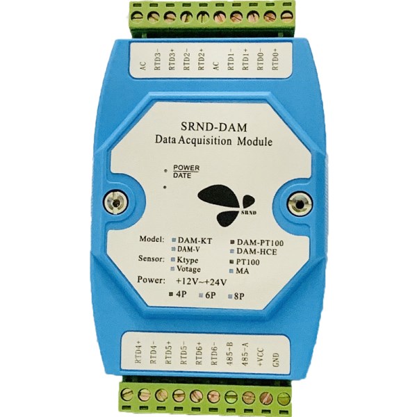 6-channel PT100 temperature acquisition module thermal resistance temperature transmitter pt100 temperature sensor MODBUS