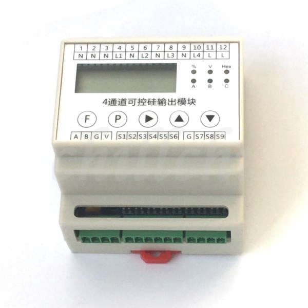 4 road thyristor dimming module liquid crystal display RS485 Modbus LCD state display, local manual control RS485 remote control