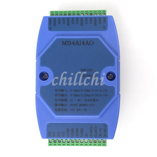 0-20MA4-20MA0-5V0-10V 4 way analog input and 4 way analog output acquisition module MODBUS RS485