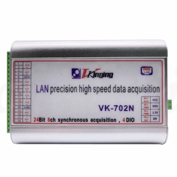 8-channel 24-bit Ethernet data acquisition card LAN type mV class 50K synchronization