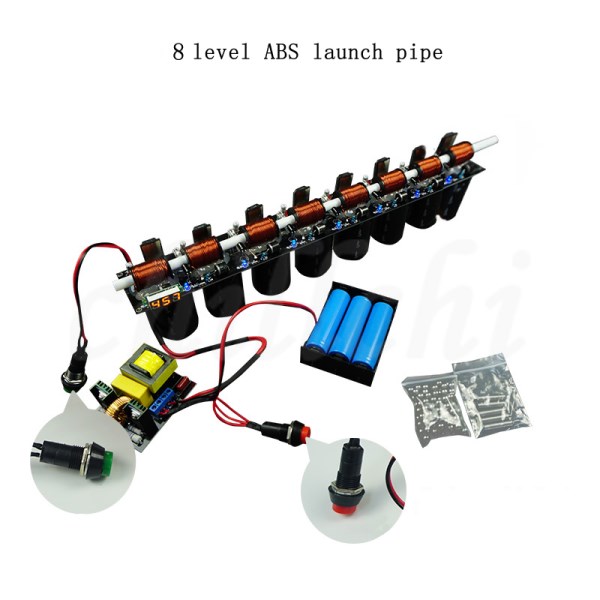 8 level9 level electromagnetic gun FinishedDIY kit, integrated circuit ZVS module voltage 12V up to 450V with voltage display