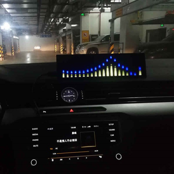 LED new spectrum car home RGB full color voice control by wire USB power supply AGC automatic control 64 kinds of patterns