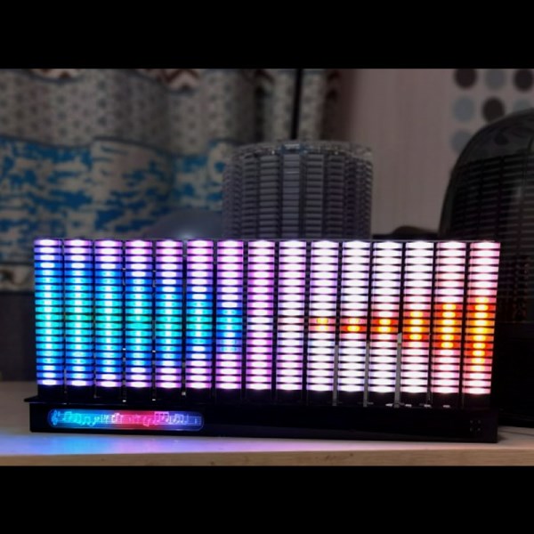 20-segment 3D effect full-color music spectrum voice control remote control clock animation AGC automatic volume control