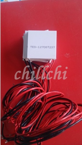 Thermoelectric power chip 40*40 TEG-12708T237 thermal power module high temperature resistant 250 degree silicone wire