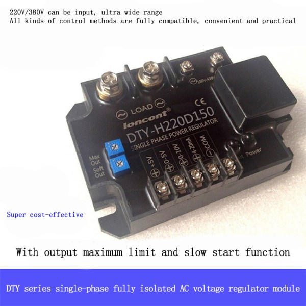 Single phase AC phase shift voltage regulator module DTY-H220D150E (FGH) H380D150)