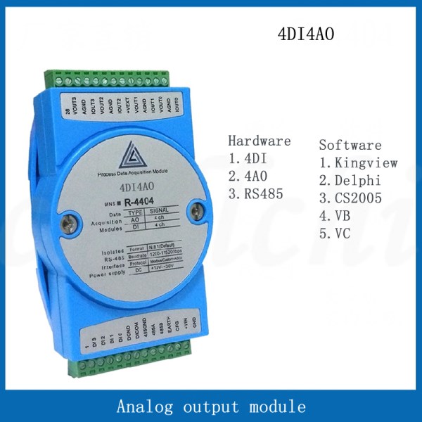 RS485 to 4-20ma analog output module digital to analog 0-10V voltage MODBUS RTU