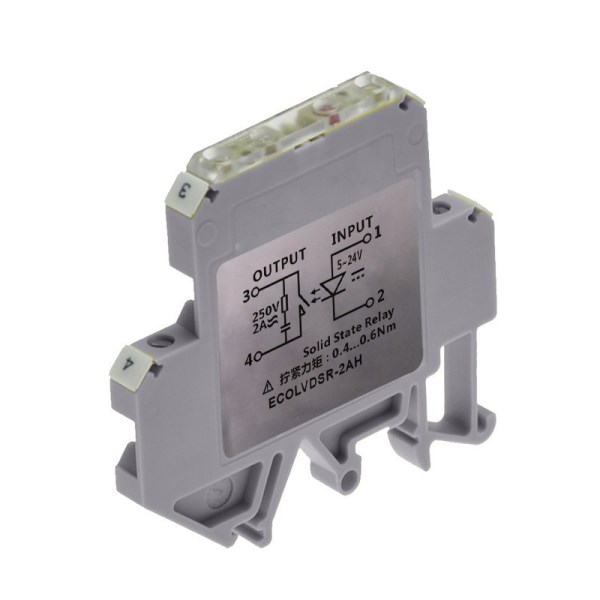 Ultra thin single phase solid state relay wide voltage input 2A SSR DC control 220AC