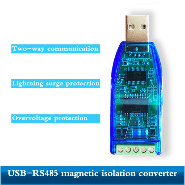 Industrial grade lightning protection isolation type USB-485 USB to serial RS485 data line converter