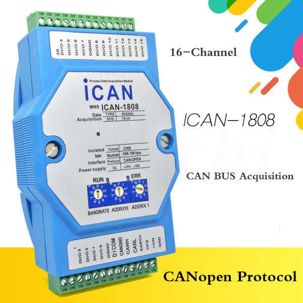 16-Channel DigitalSwitching Value To CAN BUS Acquisition Module CANopen Communication Isolation Acquisition DIDO