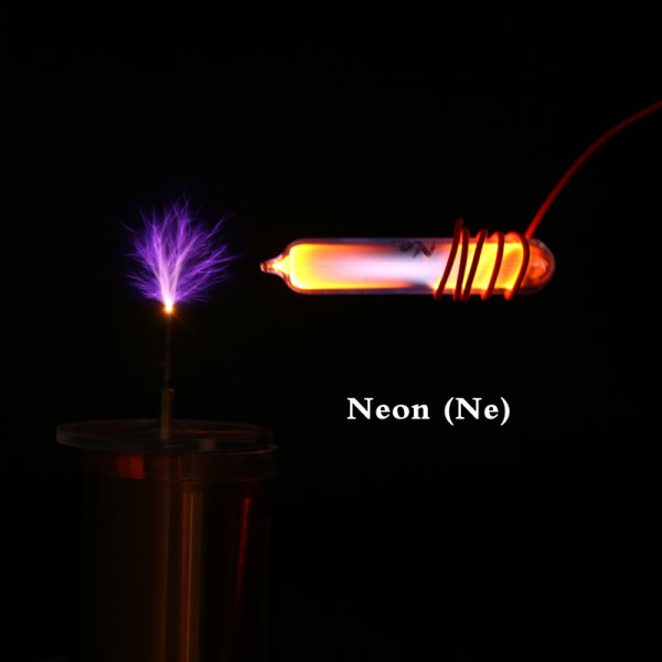 Mini Tesla Coil Lights Up Glass Sealed Noble Gas Noble Gas Beautiful Color Light NeO2XeN2KrHeH2Ar