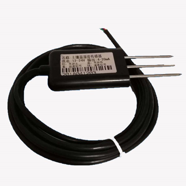 Soil temperature and humidity integrated sensor moisture transmitter RS485 voltage and current type 3 meters long