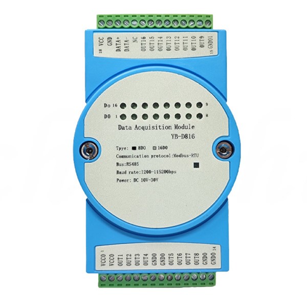 RS485 control monitoring D0 816 channel open collector isolation output module