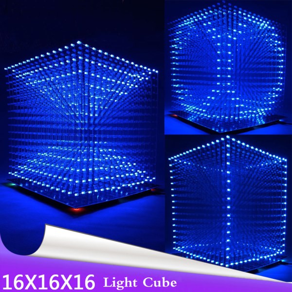 3D16 light cube kit 16X16X16 electronic DIY production parts STM32 chip without programming