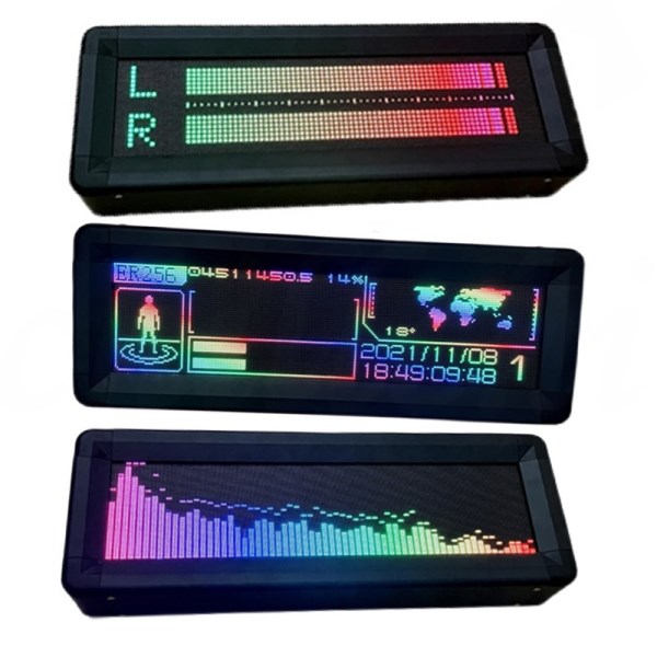 WiFi voice-activated level light ER256 full color music spectrum audio rhythm light meter clock