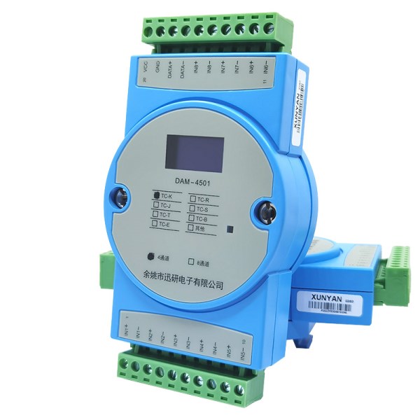4-channel8-channel K-type thermocouple input temperature acquisition module to RS485 MODBUS isolation transmitter DAM-4501