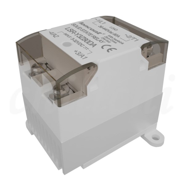 Integrated single-phase DC controlled AC solid state relay 10A-100A with radiator rail SSR40DADD