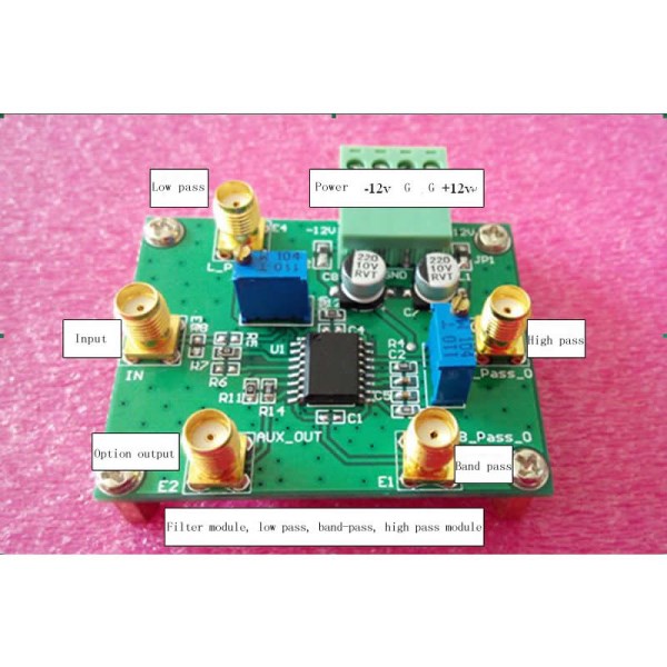 Electronic contest module: UAF42 filter module, low pass, band-pass, high pass module can be adjusted
